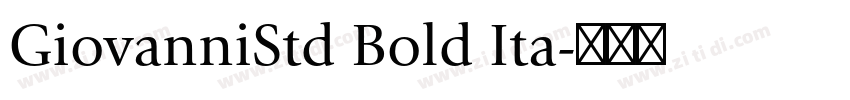 GiovanniStd Bold Ita字体转换